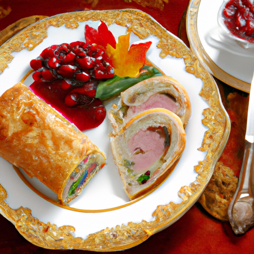 Recipe for Turkey Wellington with Cranberry Bread Stuffing