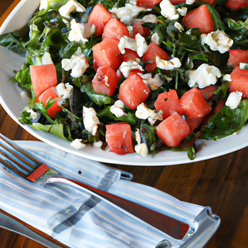 Refreshing Watermelon Gorgonzola Salad Recipe (aka Watermelon and Blue Cheese Salad)