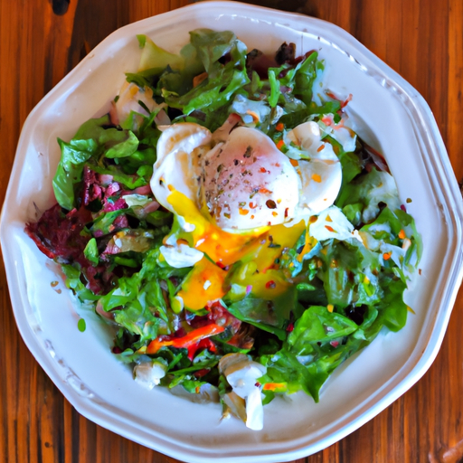 Poached egg salad