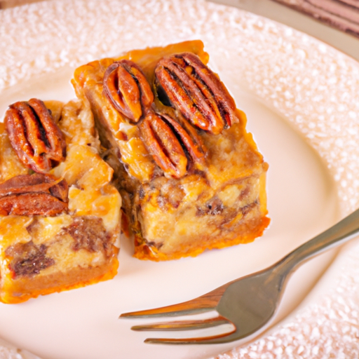 Butter Pecan Cake Bars with Pecans.