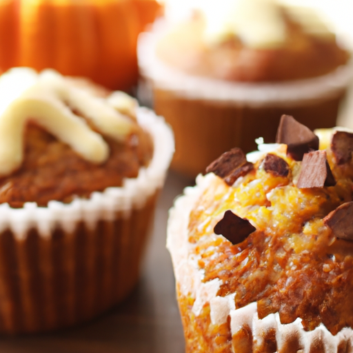 White Chocolate Pumpkin Spice Muffins with Chips