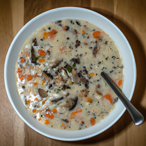 Creamy Wild Rice Soup Recipe with Mushrooms and Carrots