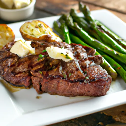 Juicy Grilled Steak with Flavorful Garlic Herb Butter Recipe