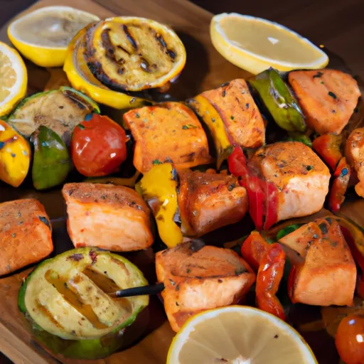 Grilled Salmon Kabobs with Colorful Vegetables: A Perfect Summer Treat!