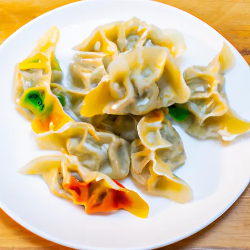Steamed Vegetable Wontons with a Savory Filling