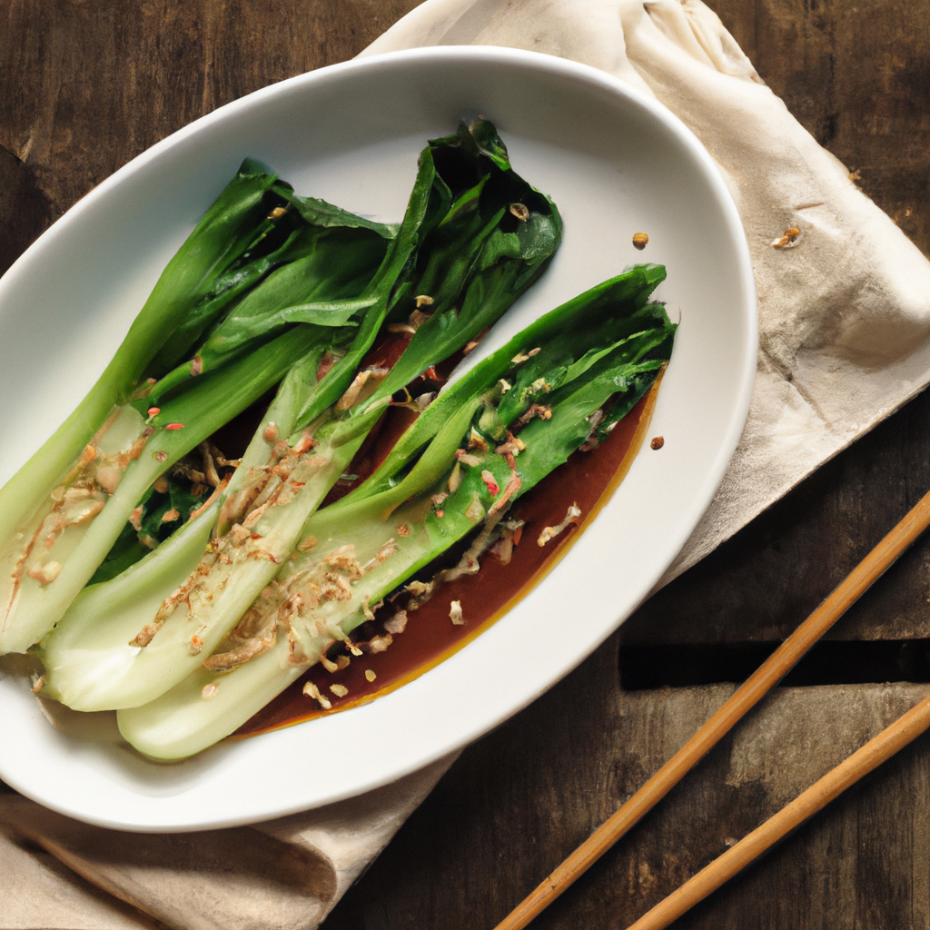  Steamed Bok Choy with Soy Sauce and Sesame Seeds 