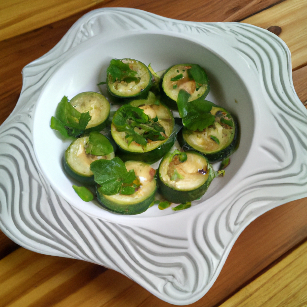  Steamed Zucchini with Garlic and Herbs 